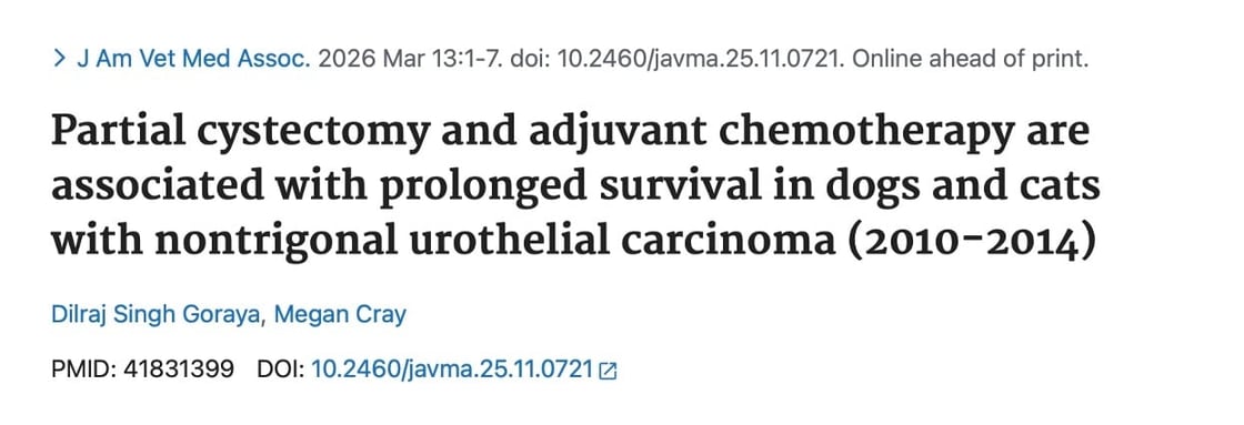 Partial cystectomy for nontrigonal urothelial carcinoma in dogs and cats